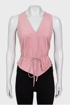 Fitted suede top