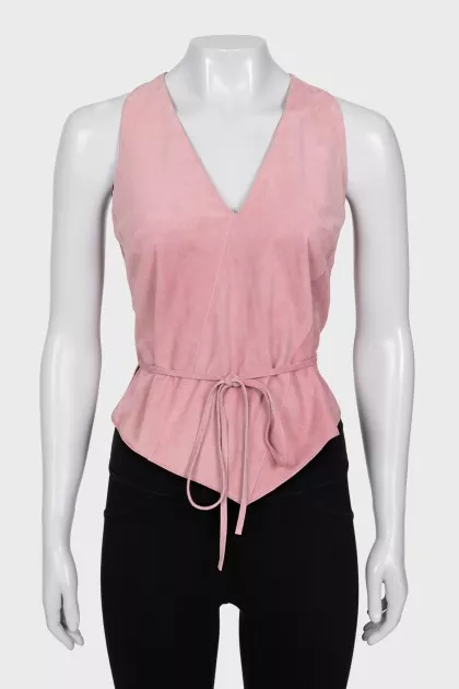Fitted suede top