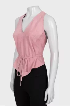 Fitted suede top