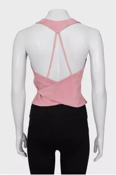 Fitted suede top