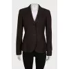 Fitted jacket with patch pockets