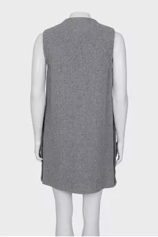 Vest with buttons and patch pockets