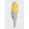 Cardigan and shorts suit
