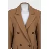 Straight-cut wool coat