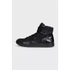 Men's high-top sneakers with a military print