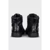Men's high-top sneakers with a military print