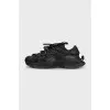 Men's leather sneakers with a rough sole