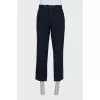 Men's straight-leg linen trousers
