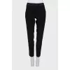 Tapered black wool trousers
