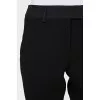 Tapered black wool trousers