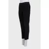 Tapered black wool trousers