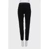 Tapered black wool trousers