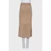 Suede skirt with buttons