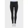 Black leggings with elastic waistband