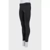 Black leggings with elastic waistband