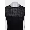 Black knitted tank top