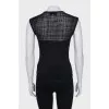 Black knitted tank top