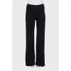 Black sweatpants with elastic waistband