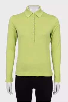 Green pullover with buttons