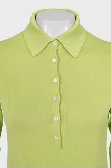 Green pullover with buttons