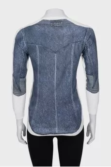 Slim-fit jumper with print