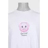 Мужской oversize лонгслив с принтом