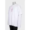 Мужской oversize лонгслив с принтом