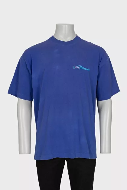 Men's oversized purple t-shirt