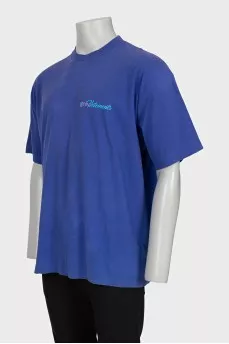 Чоловіча oversize футболка фіолетового кольору