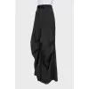 Men's black wide-leg trousers