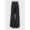 Men's black wide-leg trousers