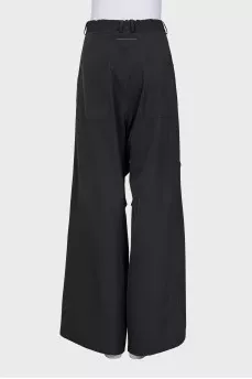 Men's black wide-leg trousers