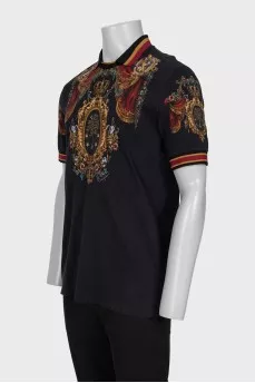 Men's printed polo shirt