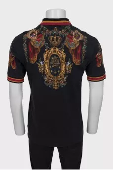 Men's printed polo shirt