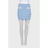 Light blue tweed skirt