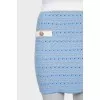 Light blue tweed skirt