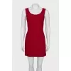 Red fitted sleeveless dress