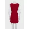 Red fitted sleeveless dress