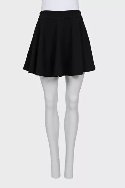Black high-waisted skirt