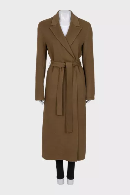 Brown wrap coat