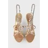 Open sandals with rhinestones