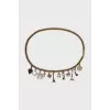 Chain belt with removable pendants