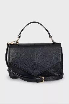 Black leather bag
