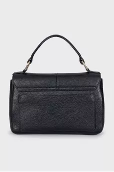 Black leather bag