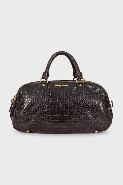 Brown leather bag