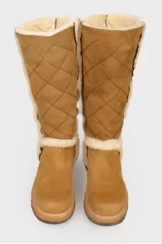 Low-cut quilted boots