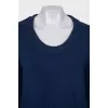 Blue wool and cashmere dress