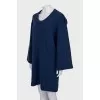 Blue wool and cashmere dress
