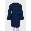 Blue wool and cashmere dress