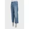 Men's straight jeans with buttons